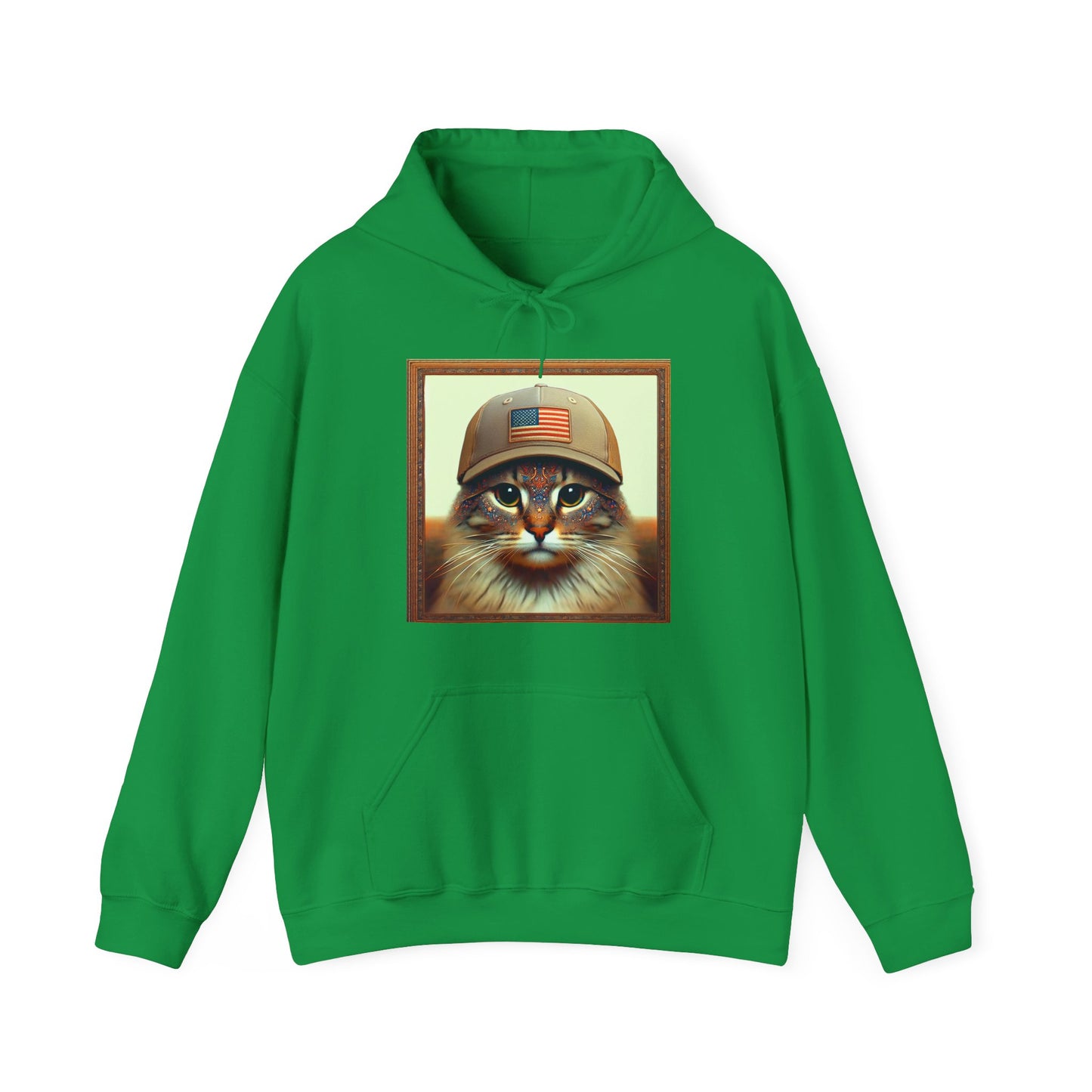 Cat in Cap USA Hoodie