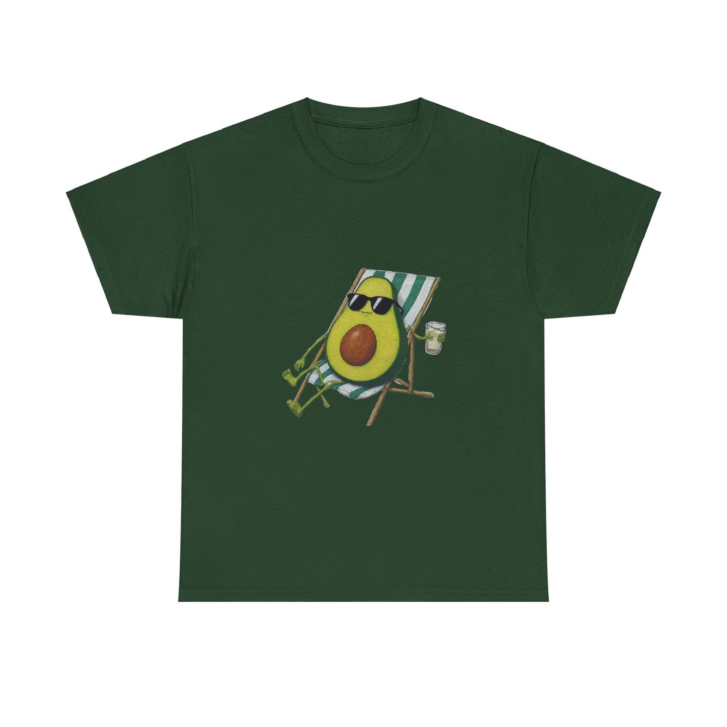 Avocado Print Unisex Heavy Cotton Tee: Comfort & Style for Every Day