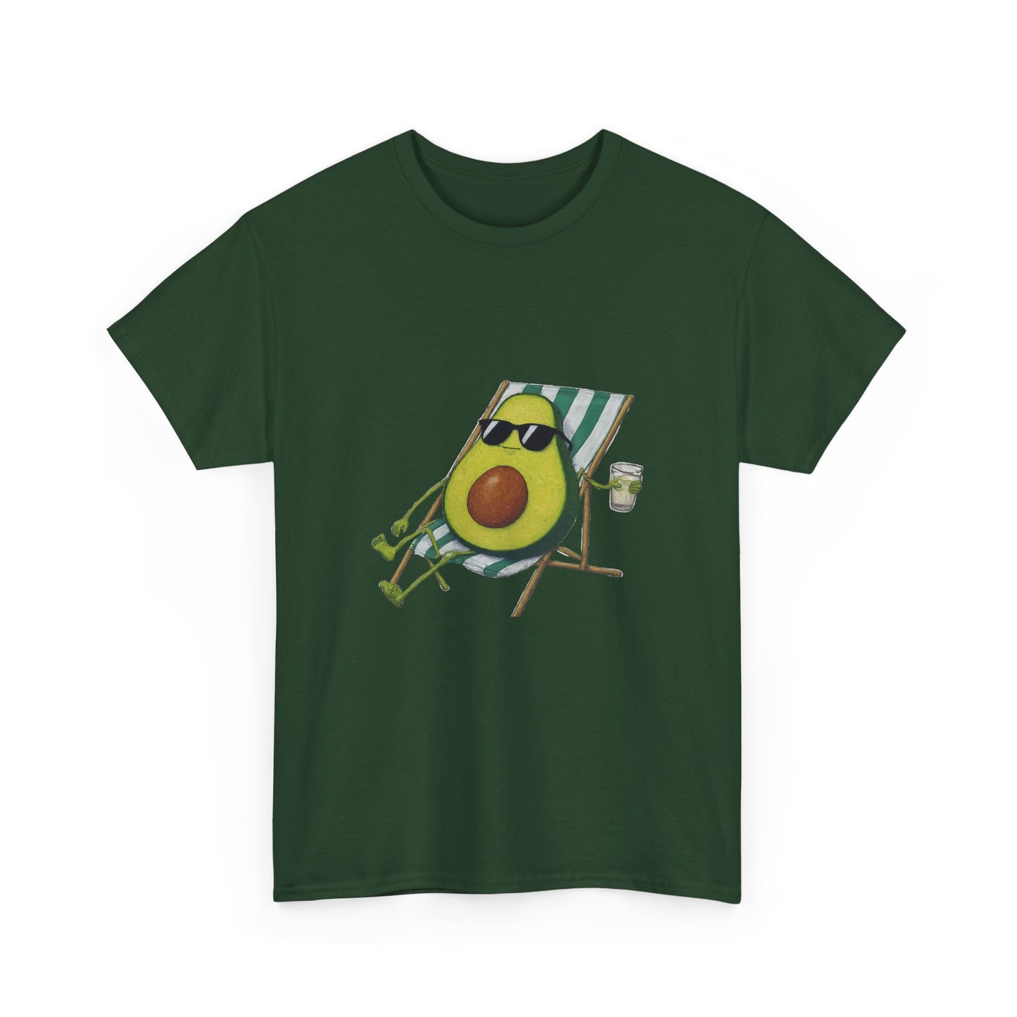 Avocado Print Unisex Heavy Cotton Tee: Comfort & Style for Every Day