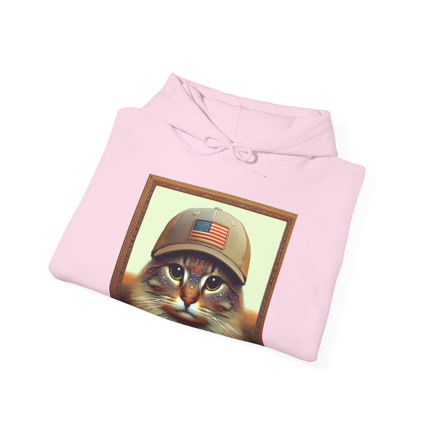 Cat in Cap USA Hoodie