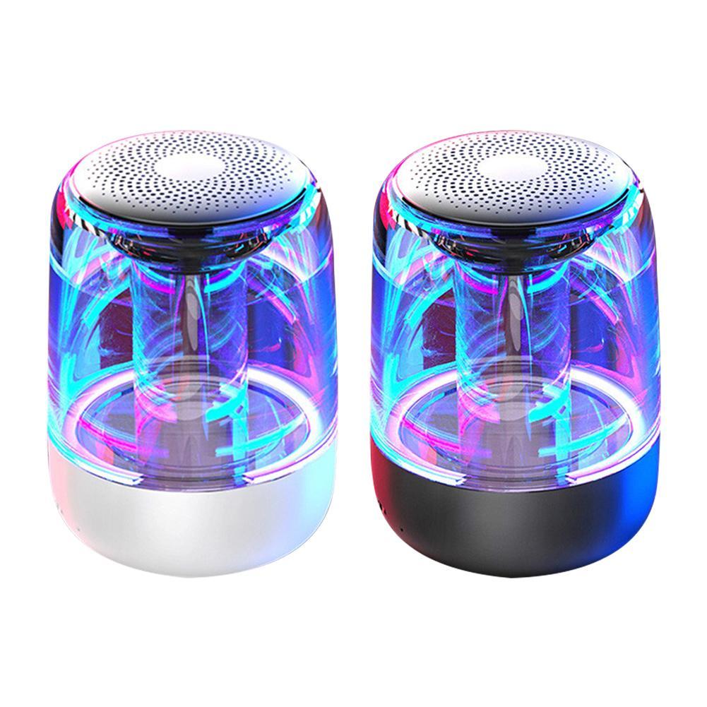 Portable Bluetooth Speaker with Bass, LED Lights & Radio