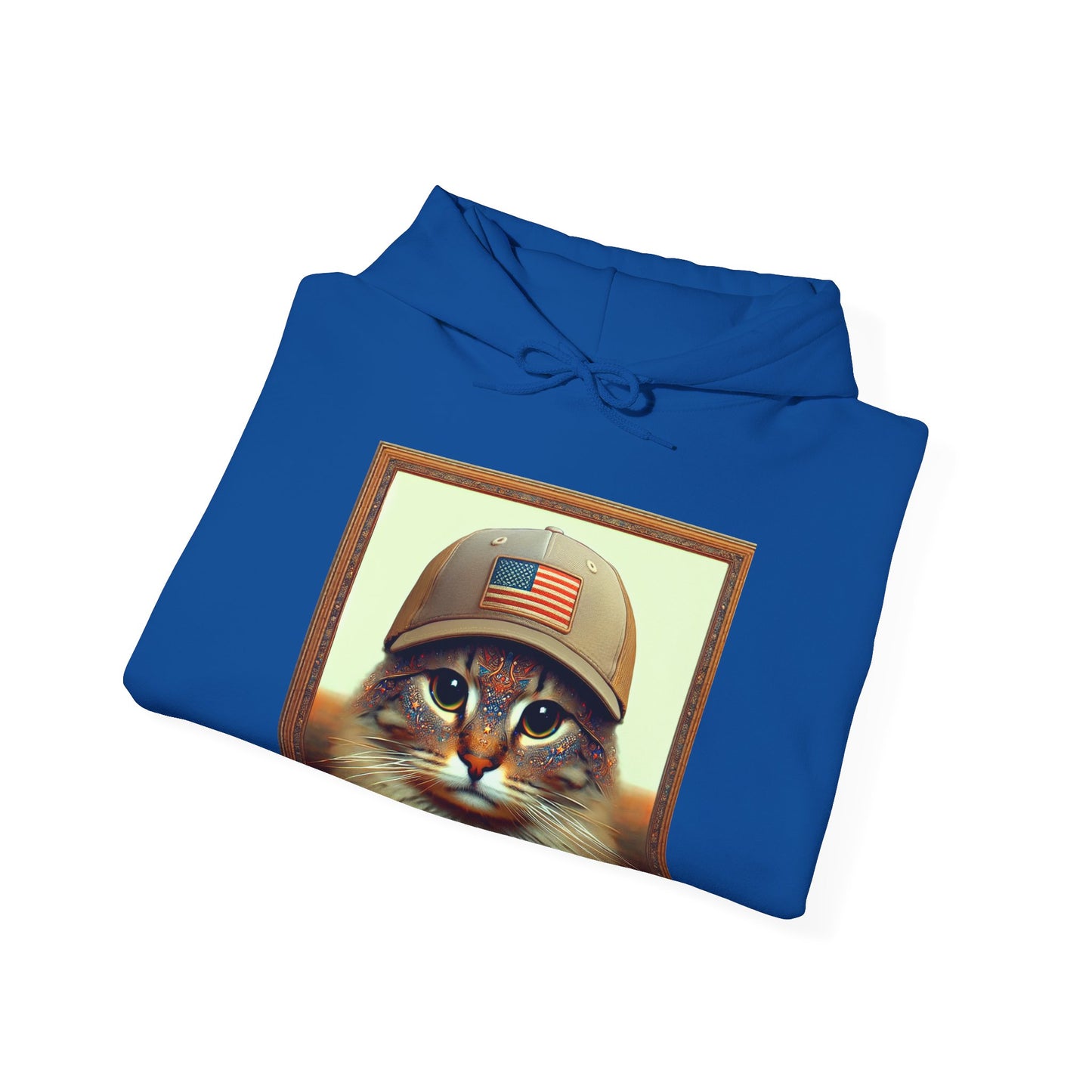 Cat in Cap USA Hoodie