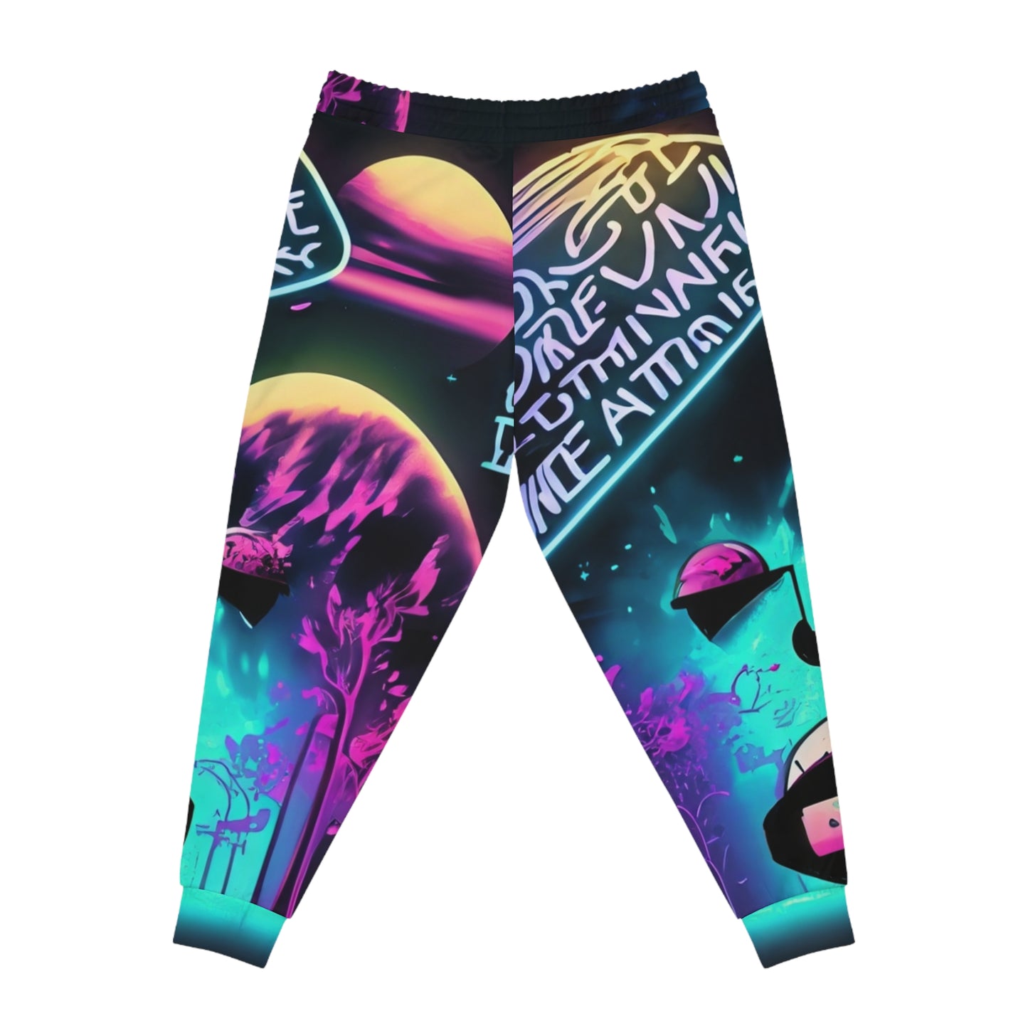 Glow-in-the-Dark  Athletic Joggers (AOP) Glow-in-the-Dark