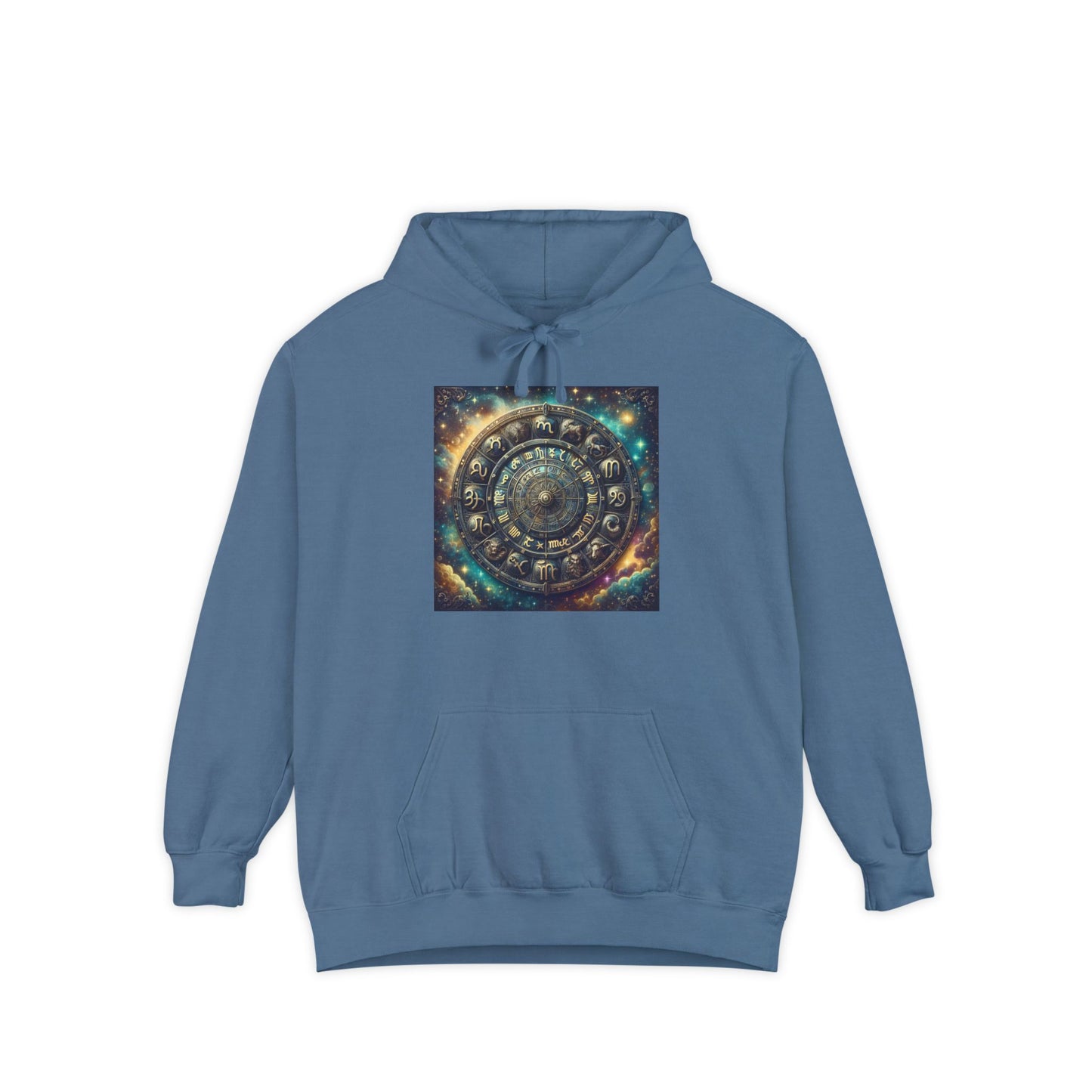 Zodiac Wheel Hoodie - Astrology Enthusiasts, Mystical Cosmic Design