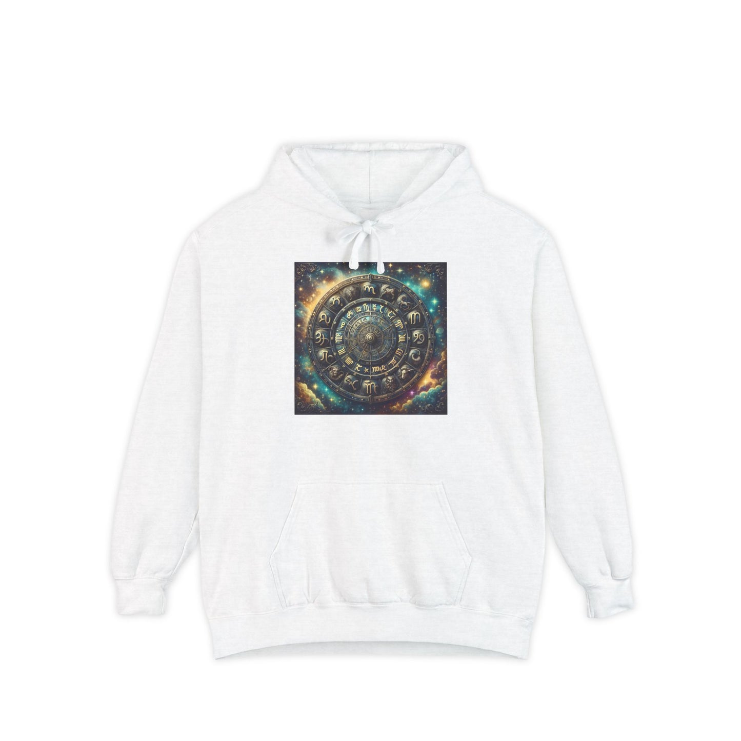 Zodiac Wheel Hoodie - Astrology Enthusiasts, Mystical Cosmic Design