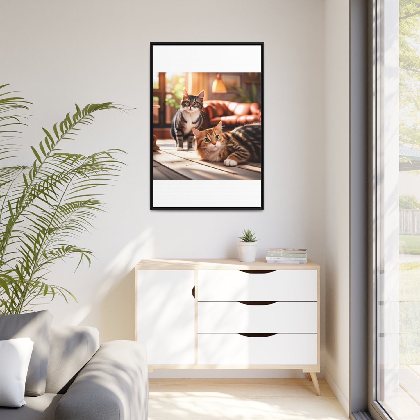 Modern Matte Canvas: Black Frame for Timeless Style