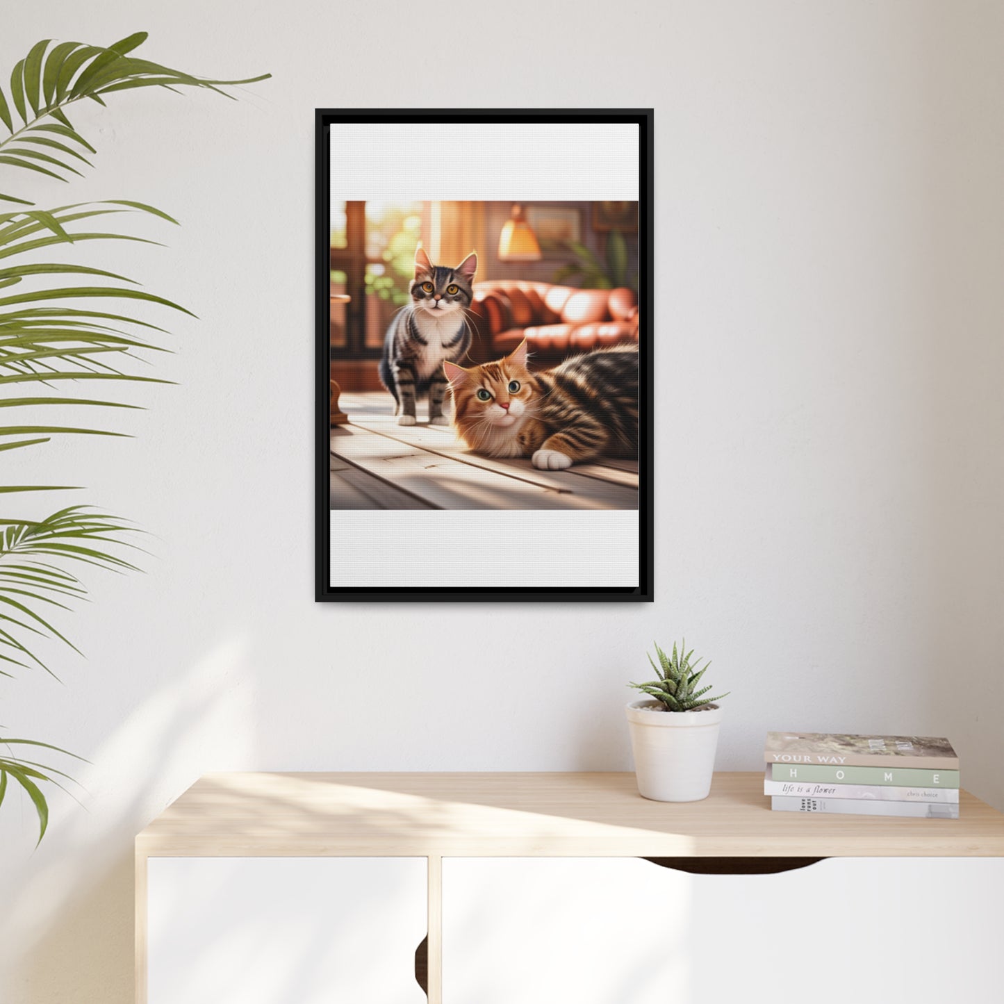 Modern Matte Canvas: Black Frame for Timeless Style