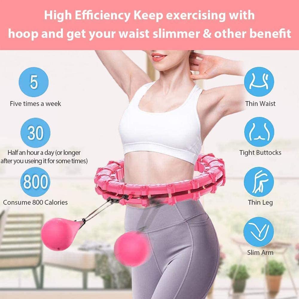 18 - 24Knots Adjustable Exercise Hoop Smart Exercise Hoop Weight Loss - Tiasid