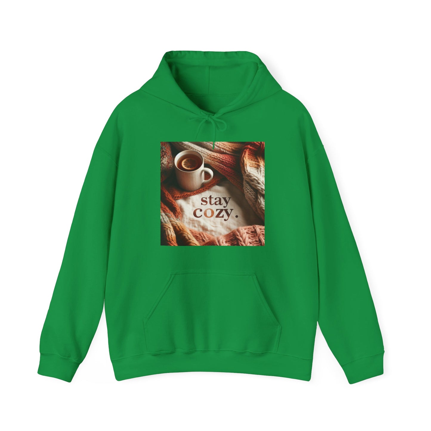 Unisex hooded Sweatshirt - Cozy Blanket and Tea - Stay Cozy