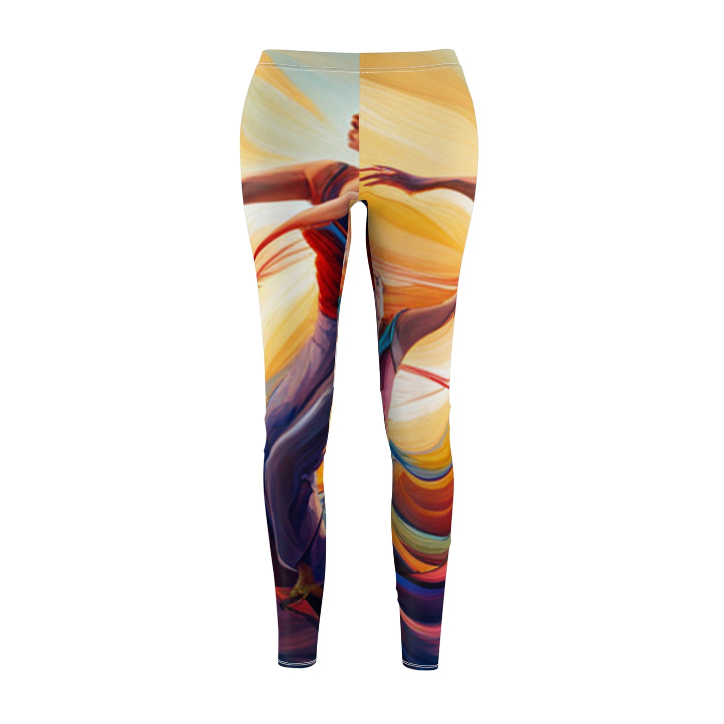 Women's Printed Cut & Sew Casual Leggings