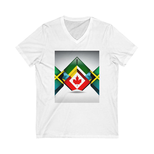 Bridging the Gap: Jamaican in Canada V-Neck Tee