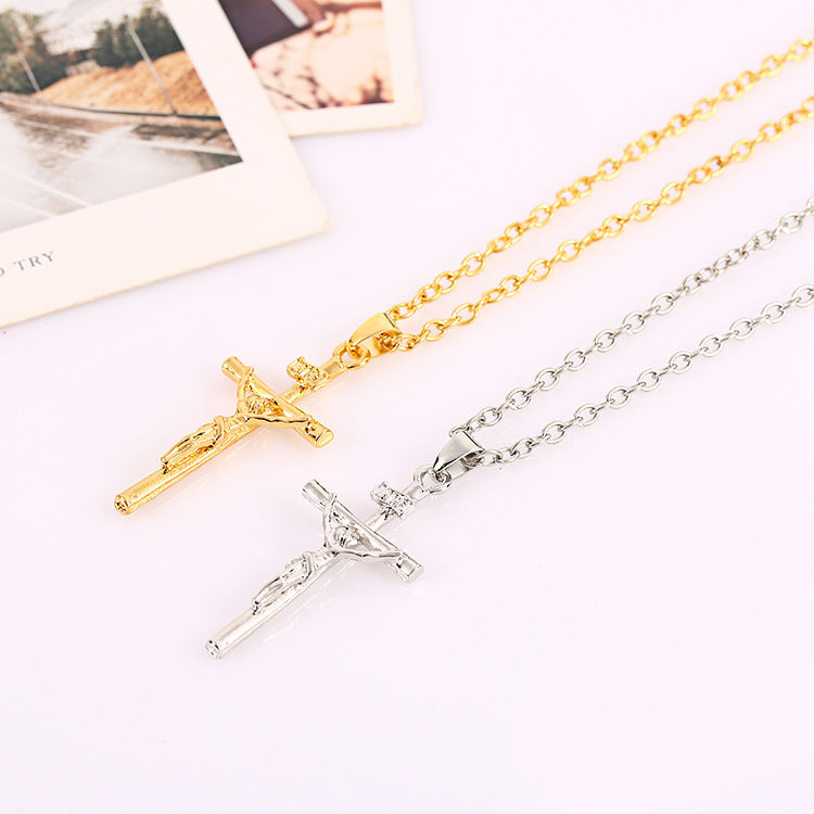 Cross Bone Carving Hip Hop Necklace – Bold and Edgy Fashion Statement