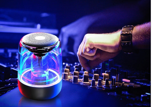 Portable Bluetooth Speaker with Bass, LED Lights & Radio