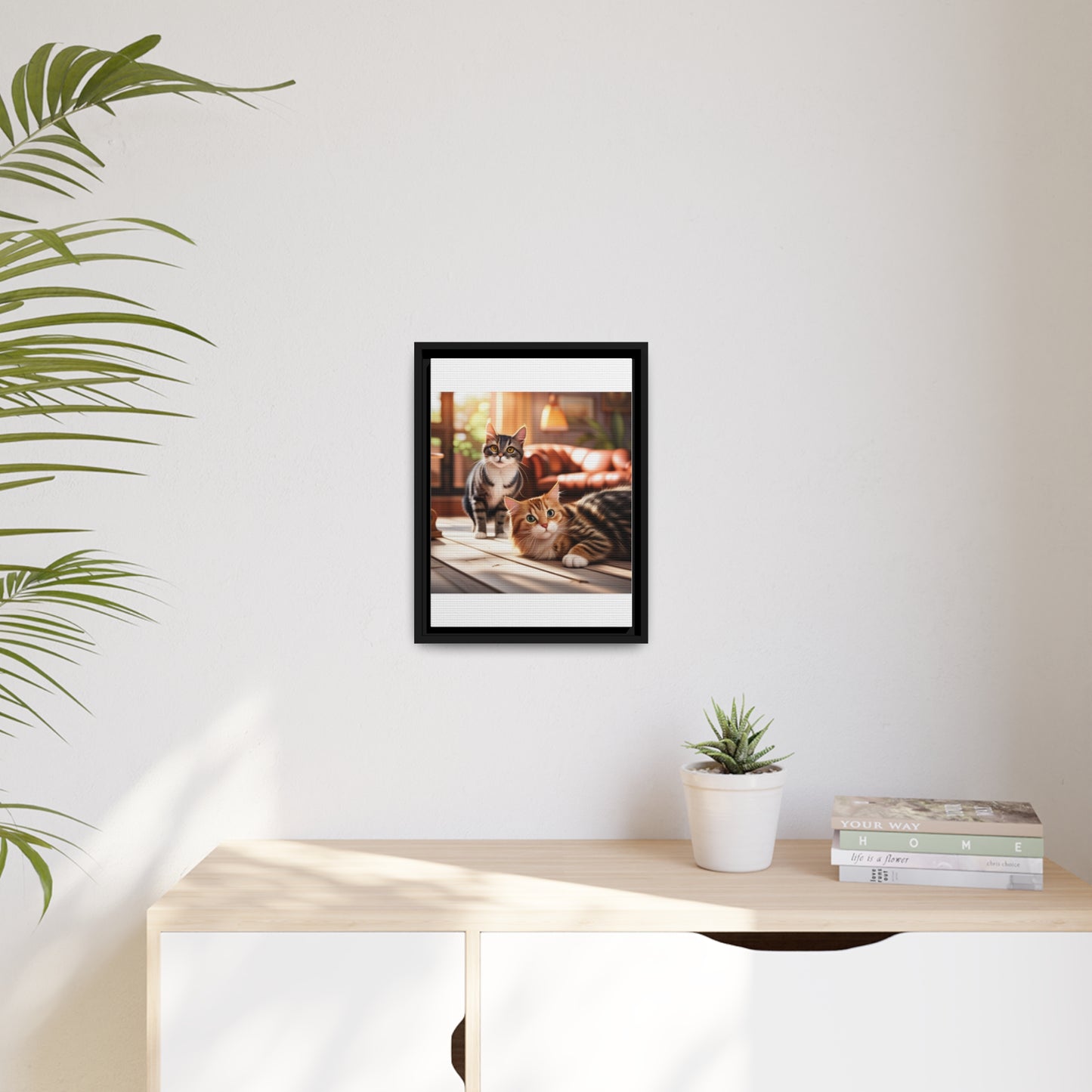 Modern Matte Canvas: Black Frame for Timeless Style