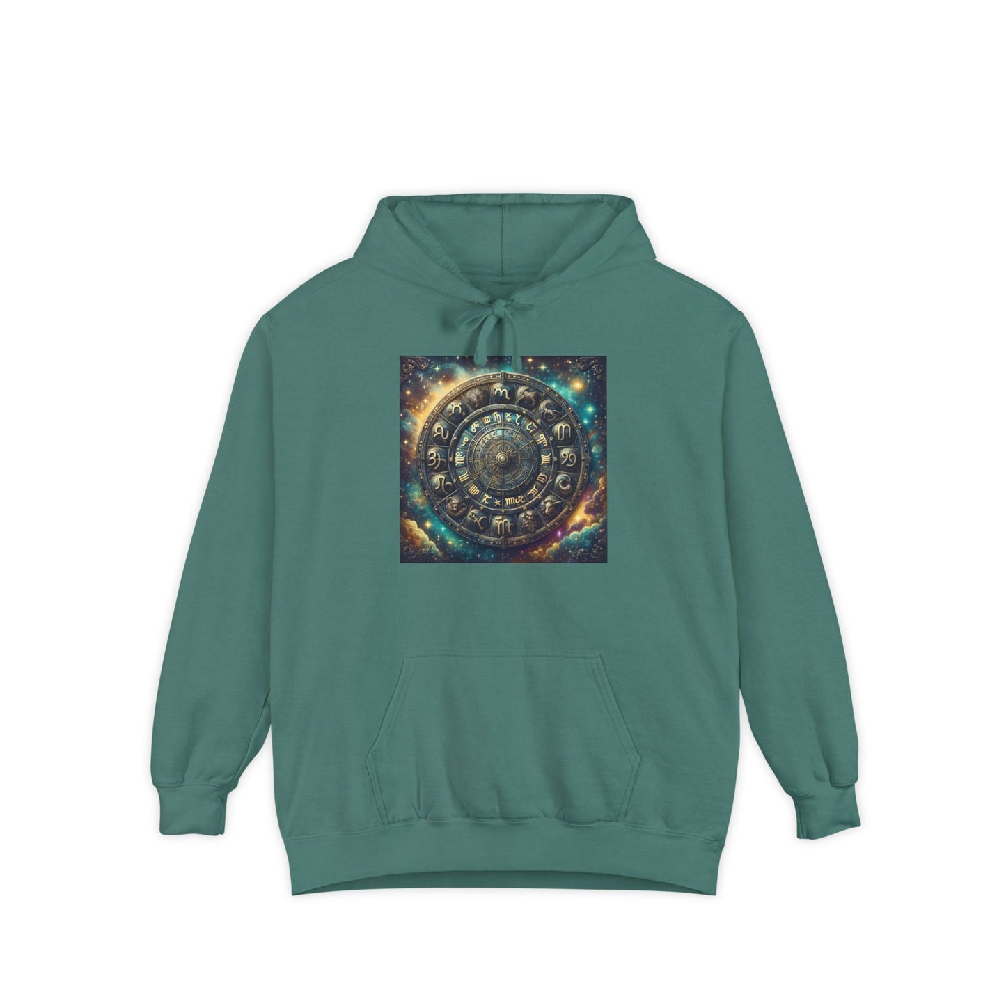 Zodiac Wheel Hoodie - Astrology Enthusiasts, Mystical Cosmic Design