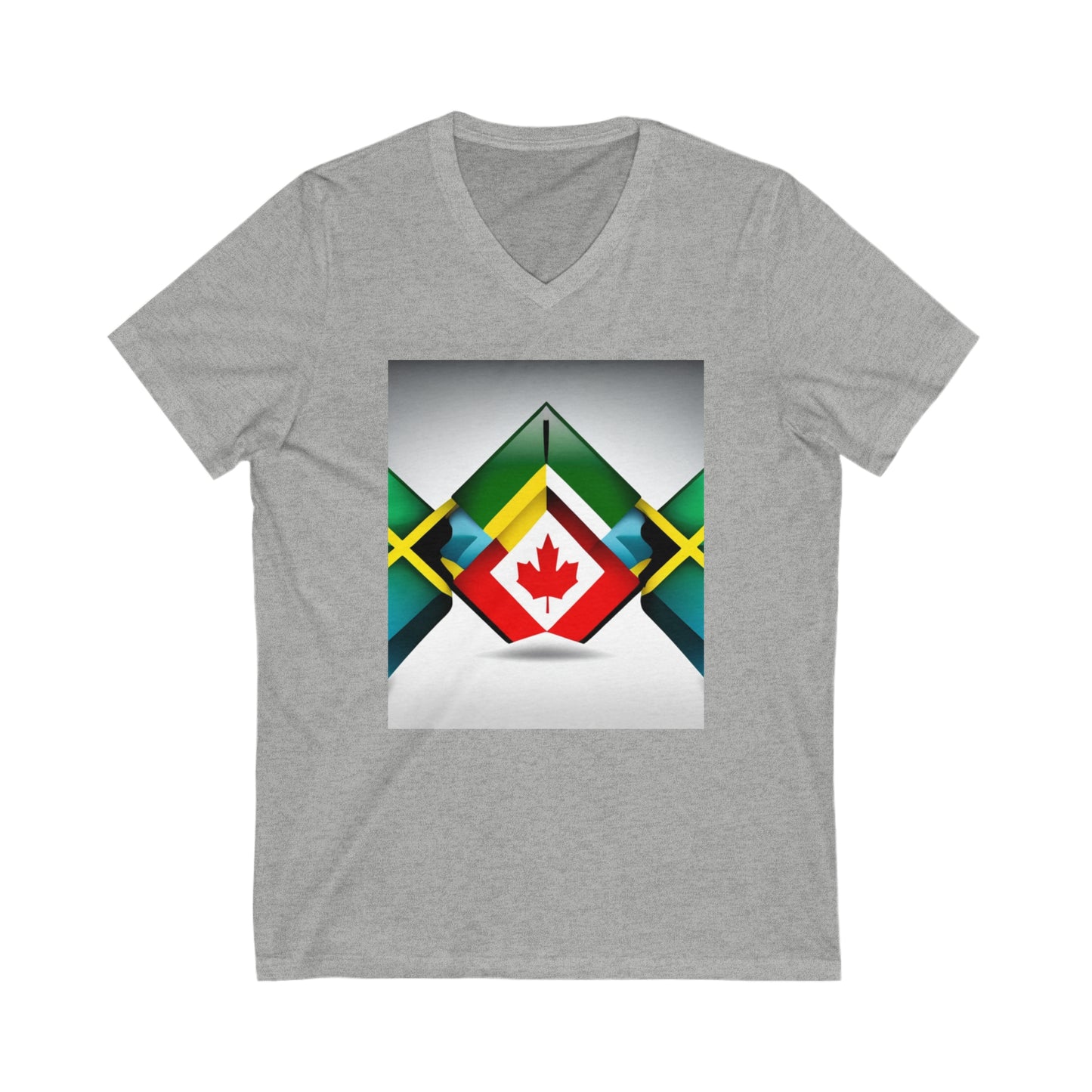 Bridging the Gap: Jamaican in Canada V-Neck Tee