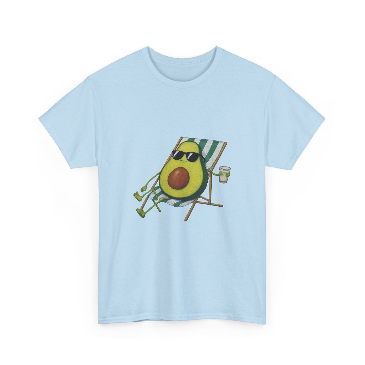 Avocado Print Unisex Heavy Cotton Tee: Comfort & Style for Every Day