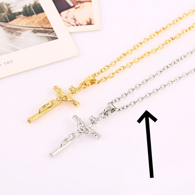 Cross Bone Carving Hip Hop Necklace – Bold and Edgy Fashion Statement