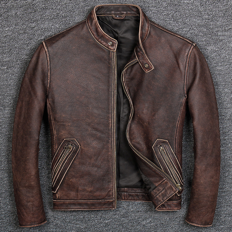 First Layer Cowhide Leather Jacket | Premium Quality