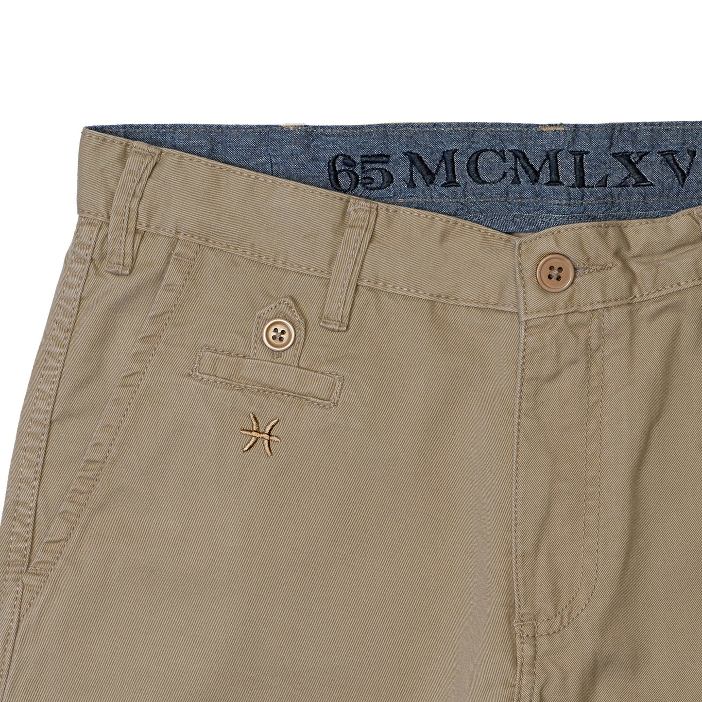 65 MCMLXV Men's Khaki Chino Short - Tiasid