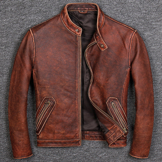 First Layer Cowhide Leather Jacket | Premium Quality