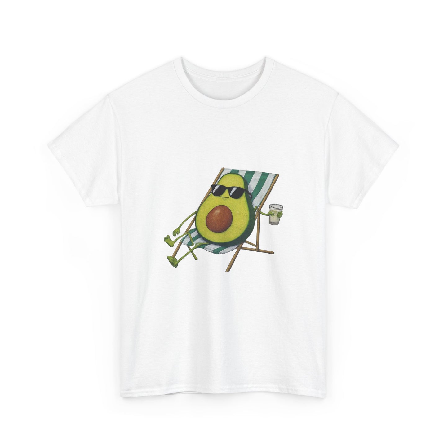 Avocado Print Unisex Heavy Cotton Tee: Comfort & Style for Every Day