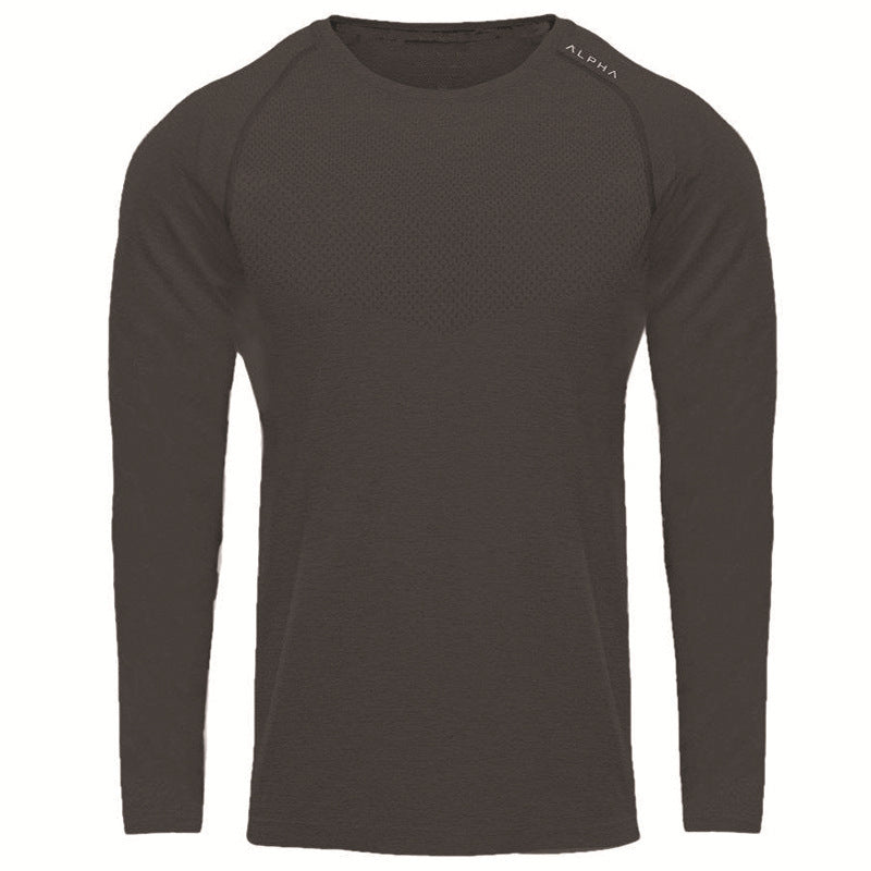 Men's Long Sleeve T-Shirts – Mesh, Breathable, Gym Fitness Sportswear