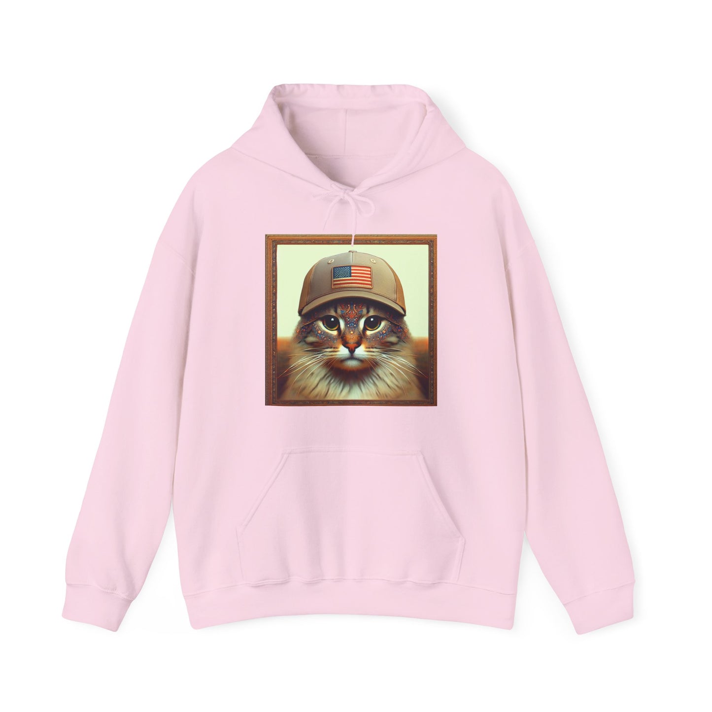 Cat in Cap USA Hoodie