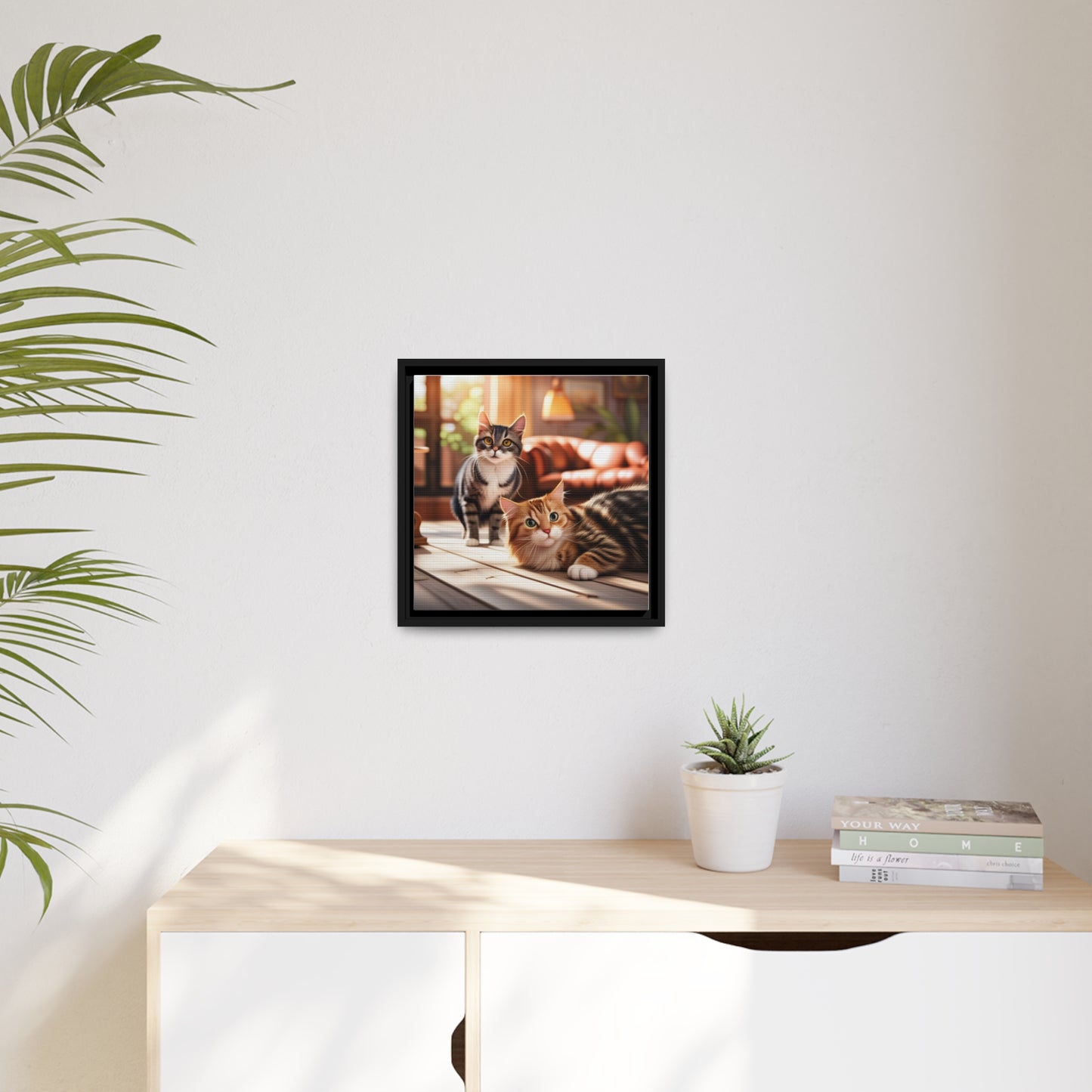 Modern Matte Canvas: Black Frame for Timeless Style