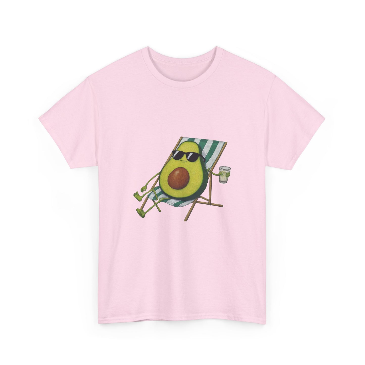 Avocado Print Unisex Heavy Cotton Tee: Comfort & Style for Every Day