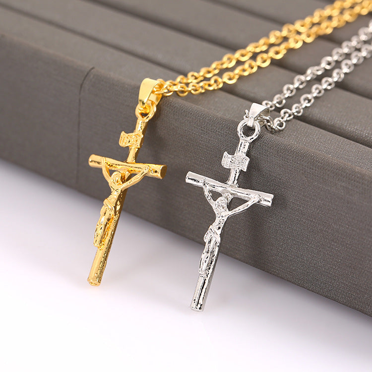 Cross Bone Carving Hip Hop Necklace – Bold and Edgy Fashion Statement